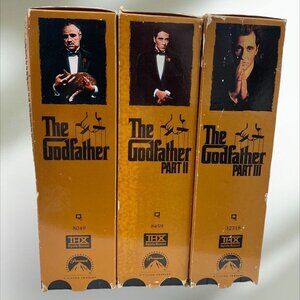 The Godfather Parts 1, 2 & 3 VHS Movie Set Collection